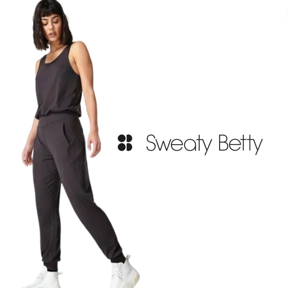 Sweaty Betty Gary Jumpsuit in Urban Grey - Size Large